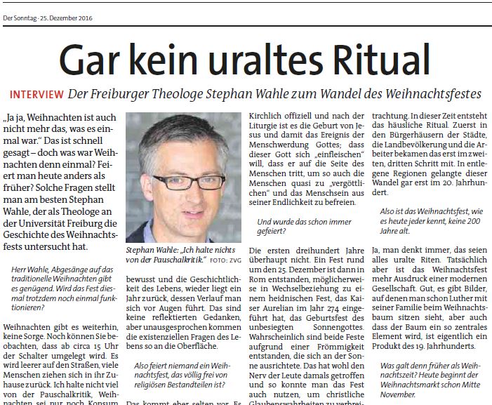 Gar kein uraltes Ritual (25.12.2016) 