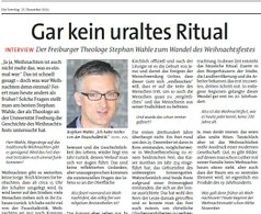 Gar kein uraltes Ritual (25.12.2016) 