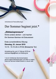 Seminar im Sommersemester 2019: „Ekklesiopreneure“