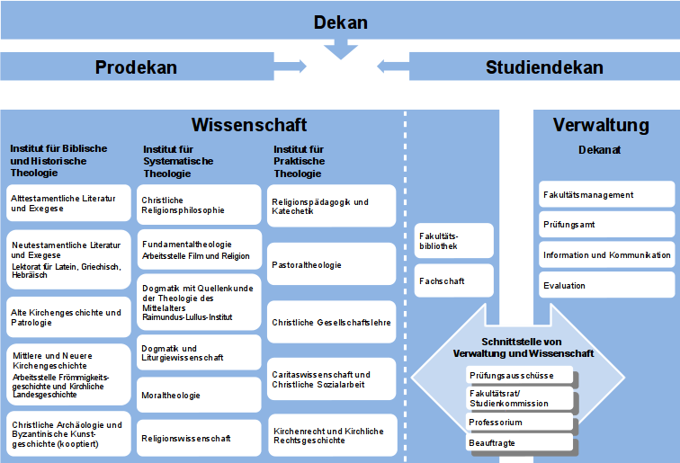 Organigramm der Theologischen Fakultät